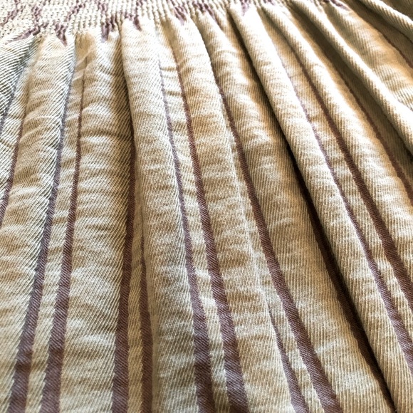 Max Studio Mint Green and Gray Smocked Sleeveless Tank top with Slight Flair - Picture 9 of 15